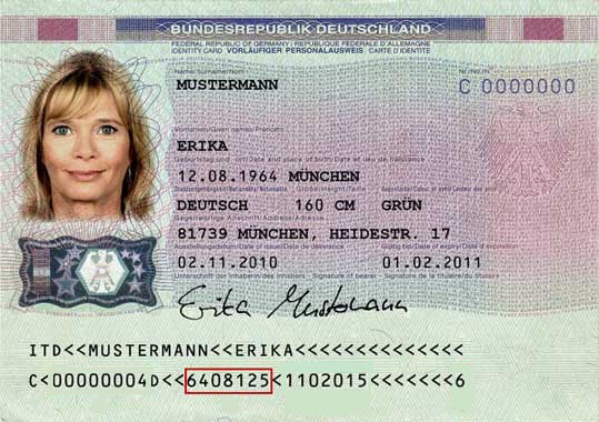 Bild des alten Ausweises