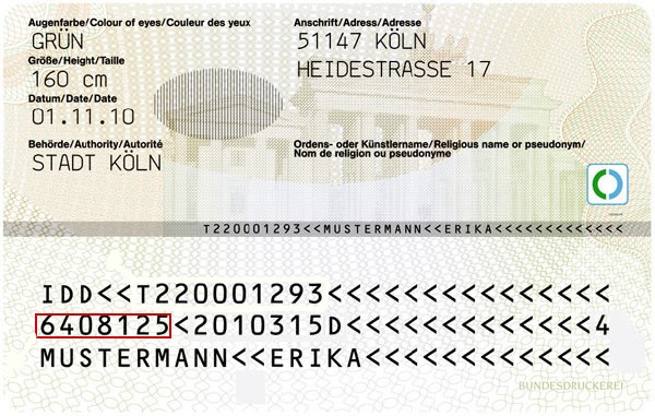 Bild des neuen Ausweises