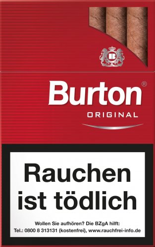Einzelpackung Burton Original Filterzigarillos mit Naturdeckblatt 17er