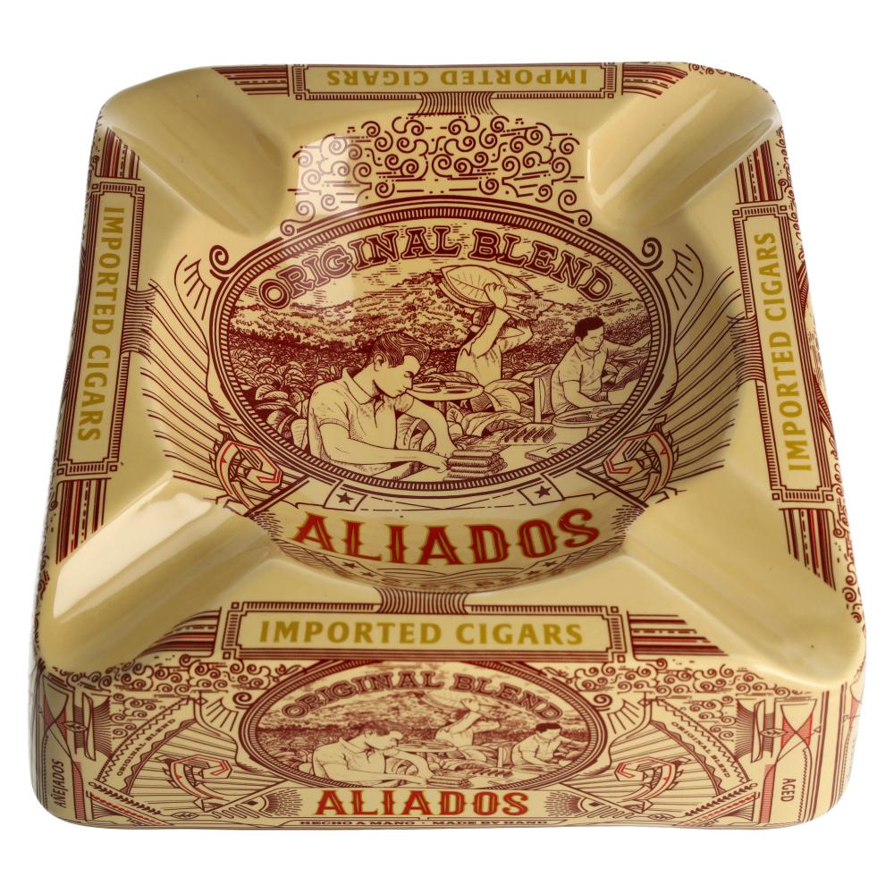 Aliados Porzellan Aschenbecher für Zigarren Braun
