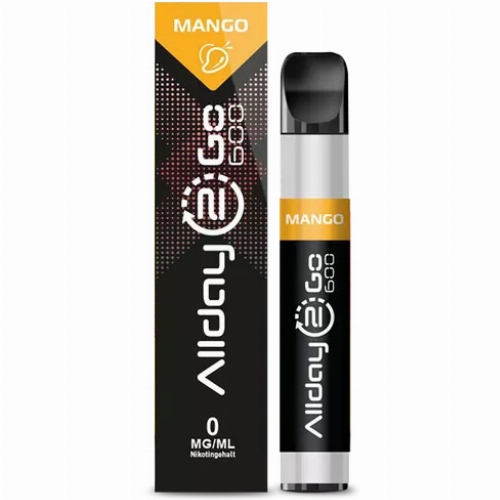 Allday 2 Go Einweg E-Zigarette Mango Aroma 0mg
