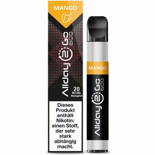 Allday 2 Go Einweg E-Zigarette Nikotinsalz Mango Aroma 20mg