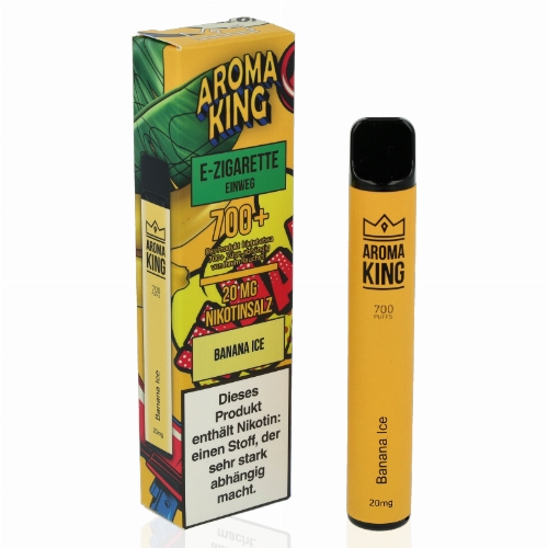 Aroma King 700+ Einweg E-Shisha Banana Ice 20 mg Nikotin