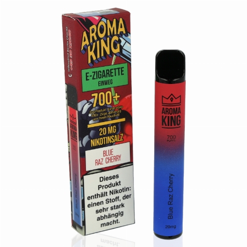 Aroma King 700+ Einweg E-Shisha Blue Razz Cherry 20 mg Nikotin