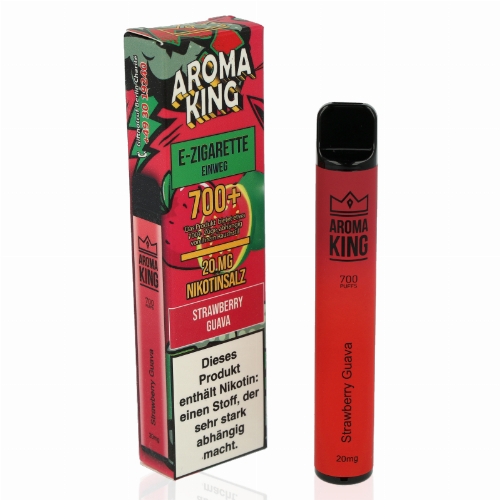 Aroma King 700+ Einweg E-Shisha Strawberry Guava 20 mg Nikotin