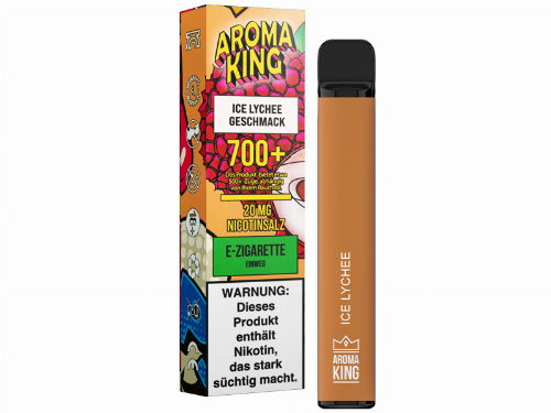 AROMA KING 700+ Lychee-Ice Einweg E-Shisha 20mg Nikotinsalz