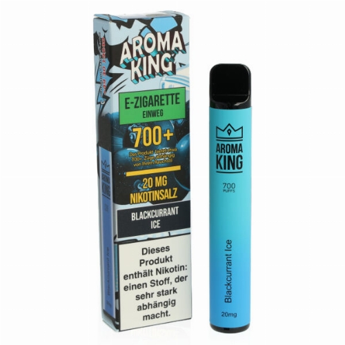 Aroma King Blackcurrant Ice Einweg e-Shisha 20mg Nikotin ca. 700 Züge