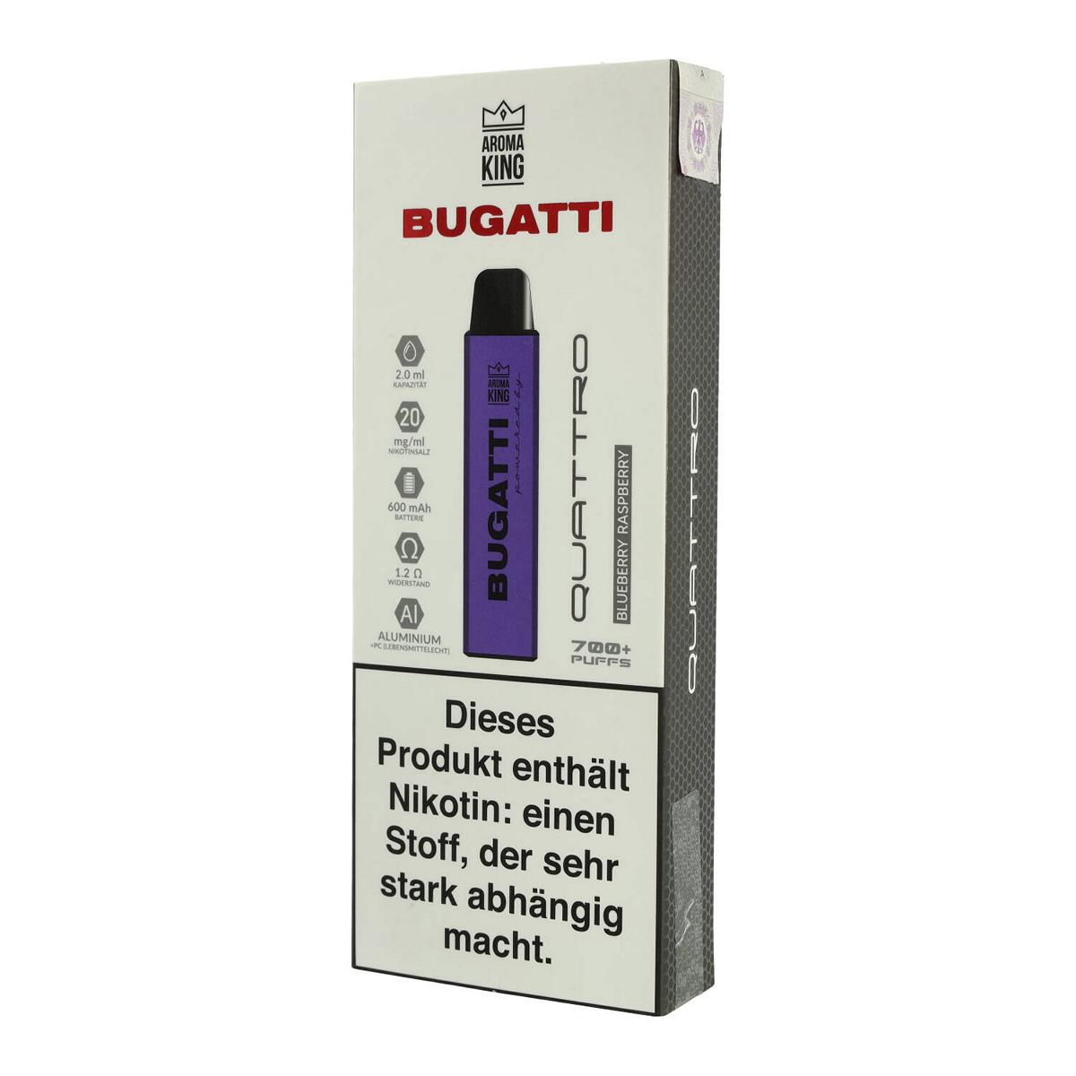 Aroma King Bugatti Quattro Blueberry Raspberry Einweg E-Zigarette 20mg
