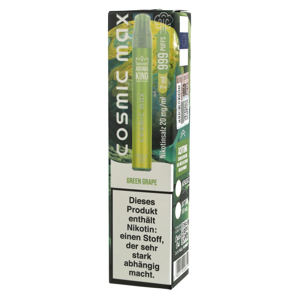 Aroma King Cosmic Max Einweg E-Zigarette Green Grape 20mg