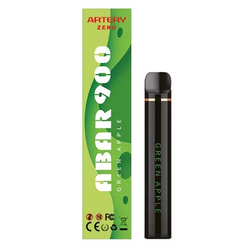 ARTERY ABAR ZERO 900 Green Apple Einweg E-Shisha ohne Nikotin ca. 900 Züge