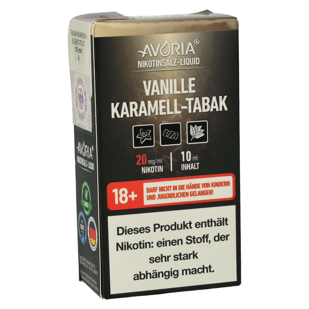Avoria Nikotinsalz Liquid Vanille Karamell-Tabak 20mg