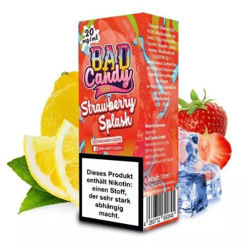 BAD Candy Strawberry Splash 10mg Nic Salt Liquid