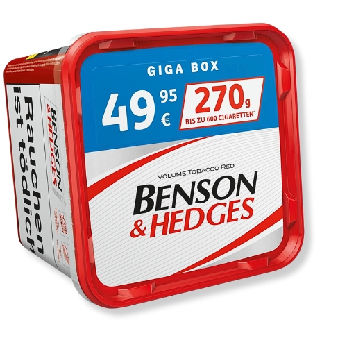 Benson & Hedges Rot Volumentabak 270g Eimer