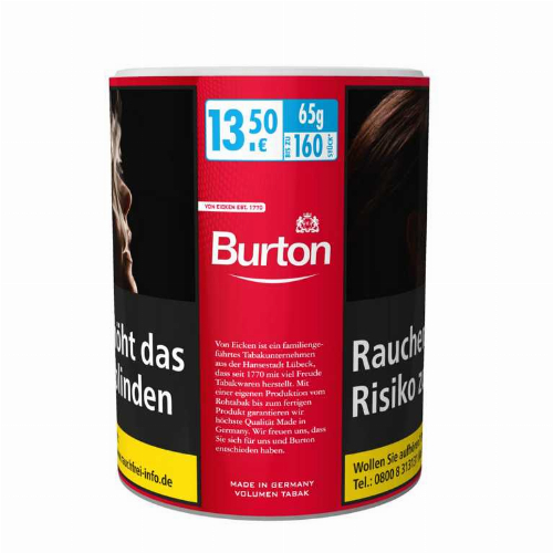 Burton Tabak Rot XL 65g Dose Volumentabak
