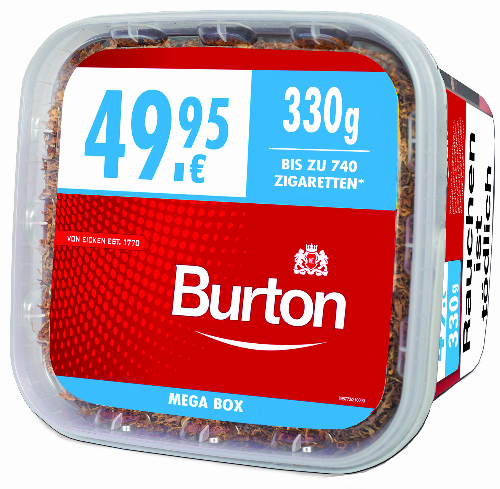 Burton Tabak Rot XXXL 330g Mega Box Volumentabak