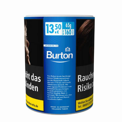 Burton Tabak Fine Blue (White) 65g Dose Volumentabak