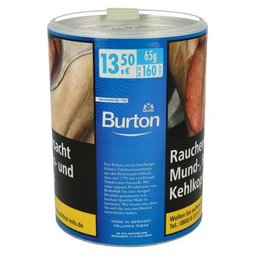 Burton Tabak Fine Blue (White) 65g Dose Volumentabak