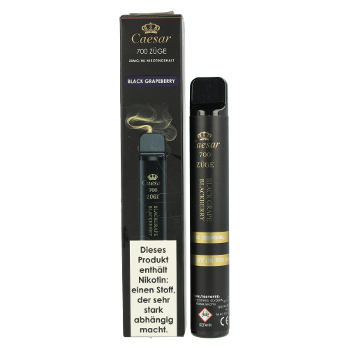 Caesar Black Grapeberry Einweg E-Zigarette 20mg
