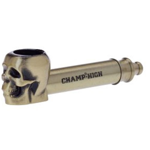 Champ Metall Pocket-Pipe Skull gold