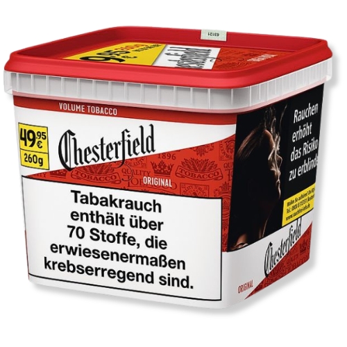 Chesterfield Tabak Rot 260g Super Box Volumentabak