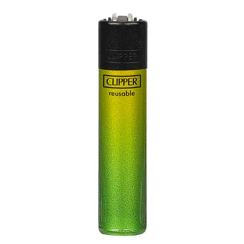 Clipper Feuerzeug Crystal Gradient gelb-grün