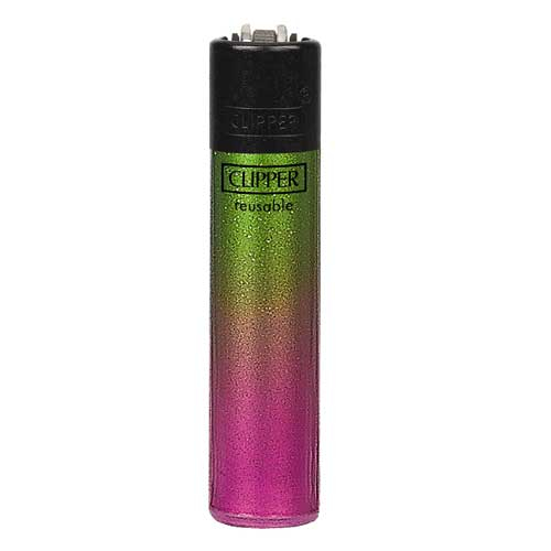 Clipper Feuerzeug Crystal Gradient grün-rosa