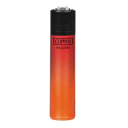 Clipper Feuerzeug Crystal Gradient rot-orange