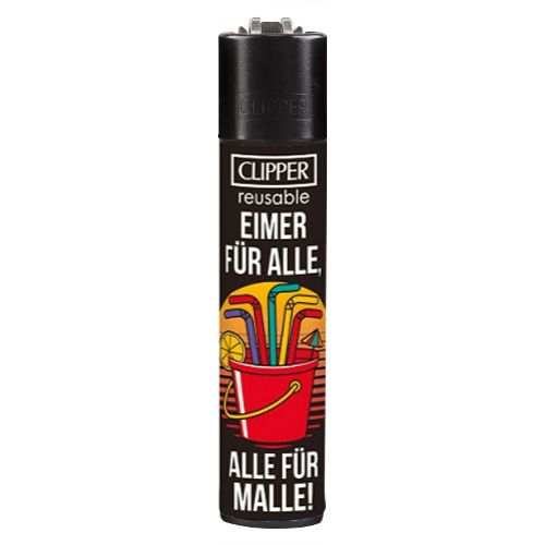 Clipper Feuerzeug Malle 1v4 EIMER FÜR  ALLE. ALLE FÜR MALLE!