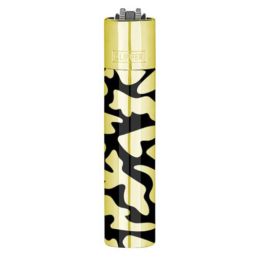Clipper Feuerzeug Metall Large Camouflage gold