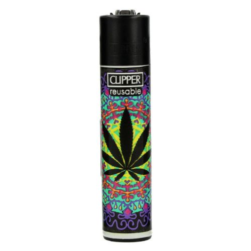 Clipper Feuerzeug Neon Leaves 2 2v4 Weedblatt