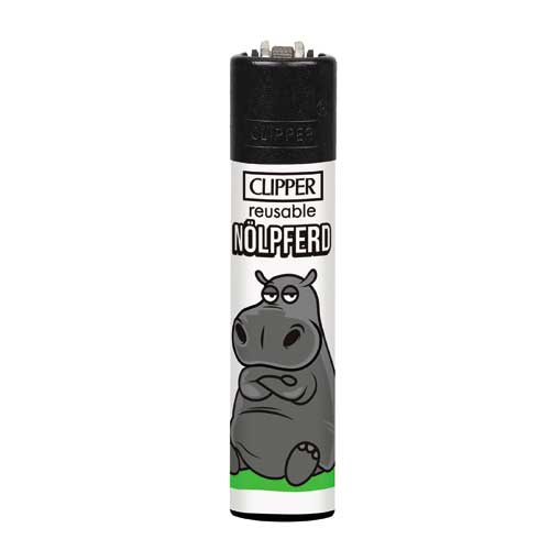 Clipper Feuerzeug Nilpferde 2v4
