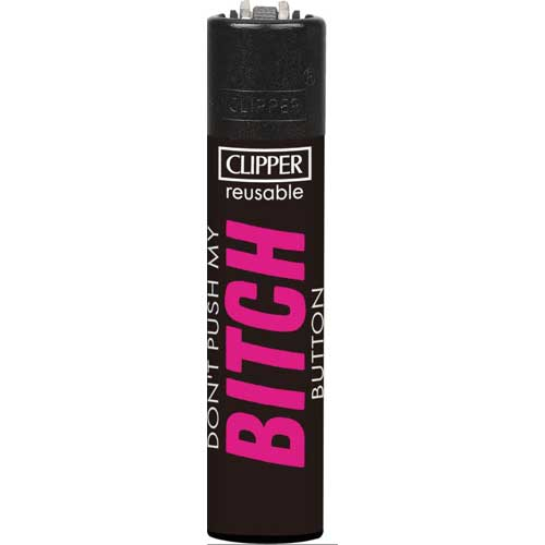 Clipper Feuerzeug Slogan 50 1v4 DON´T PUSH MY BITCH