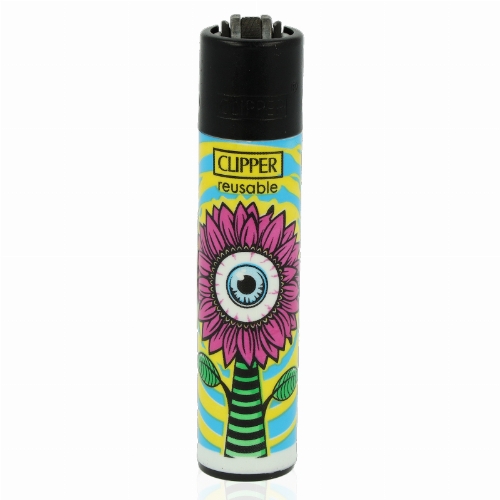 Clipper Feuerzeug Trippy 3 - 2v4 BLUME MIT AUGE