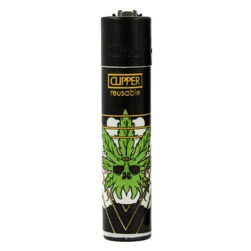 Clipper Feuerzeug Trippy Icon Art 1v4 Weedblatt