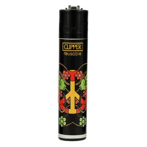 Clipper Feuerzeug Trippy Icon Art 2v4 Peace Zeichen