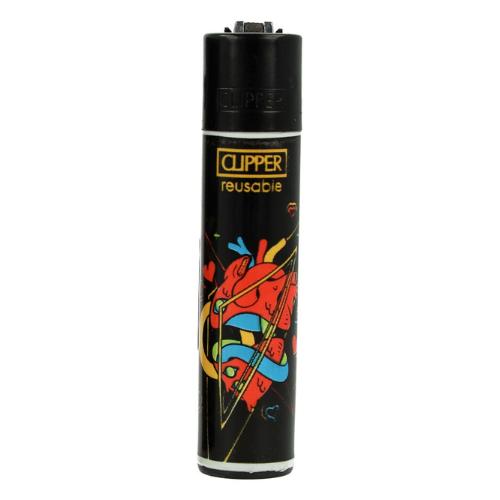 Clipper Feuerzeug Trippy Icon Art 4v4 Herz