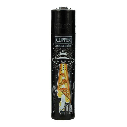 Clipper Feuerzeug Ufos 2v4 Ufo und Pizza