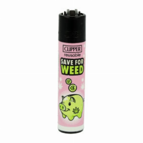 Clipper Feuerzeug Weed Slogan 11 -  3v4 SAVE FOR WEED