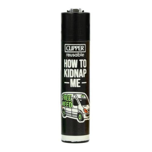 Clipper Feuerzeug Weed Slogan 14 3v4 HOW TO KIDNAP-ME- FREE WEED