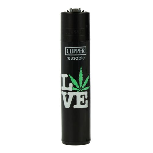 Clipper Feuerzeug Weed Slogan 15 D 1v4 LOVE