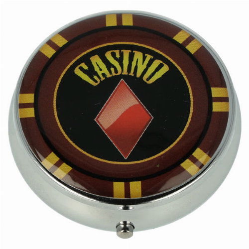 Cool Taschenaschenbecher Casino Karo Rot Rund