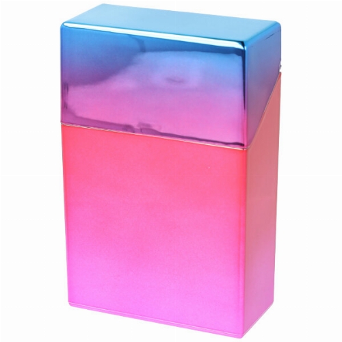 Cool Zigarettenbox für ca. 20 Stück Rainbow Blau-Rosa