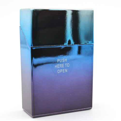 Cool Zigarettenbox für ca. 20 Stück Rainbow Silber-Blau