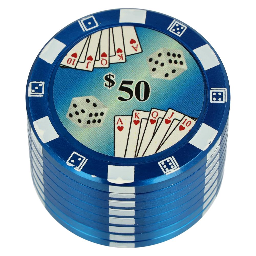 Dreamliner Grinder Pokerchip Blau 3-teilig