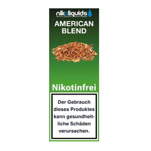 E-Liquid NIKOLIQUIDS American Blend ohne Nikotin 10ml