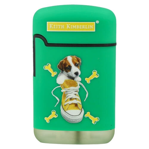 Easy Torch Feuerzeug Kimberlin Hunde im gelben Schuh grün