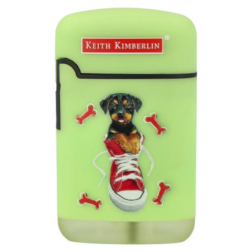 Easy Torch Feuerzeug Kimberlin Hunde im roten Schuh hellgrün