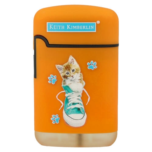 Easy Torch Feuerzeug Kimberlin Katzen im blauem Schuh orange