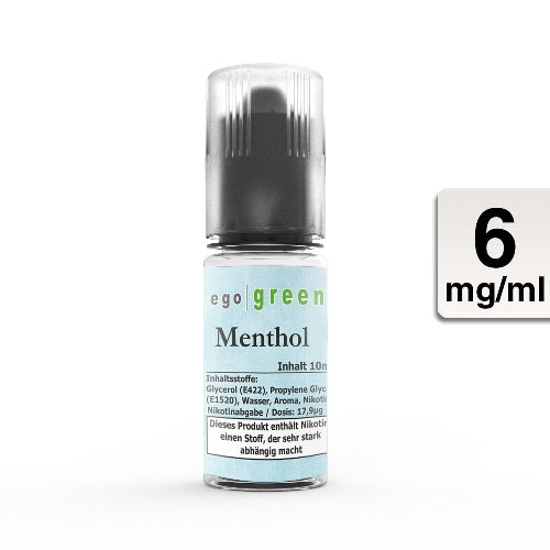 Ego Green E-Liquid Menthol 6mg