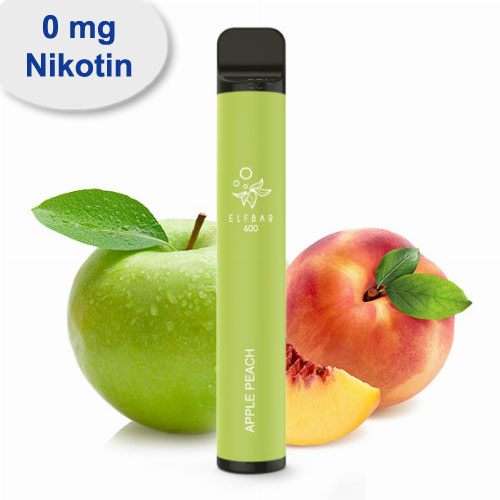 Elf Bar 600 Apple-Peach Einweg E-Zigarette ohne Nikotin